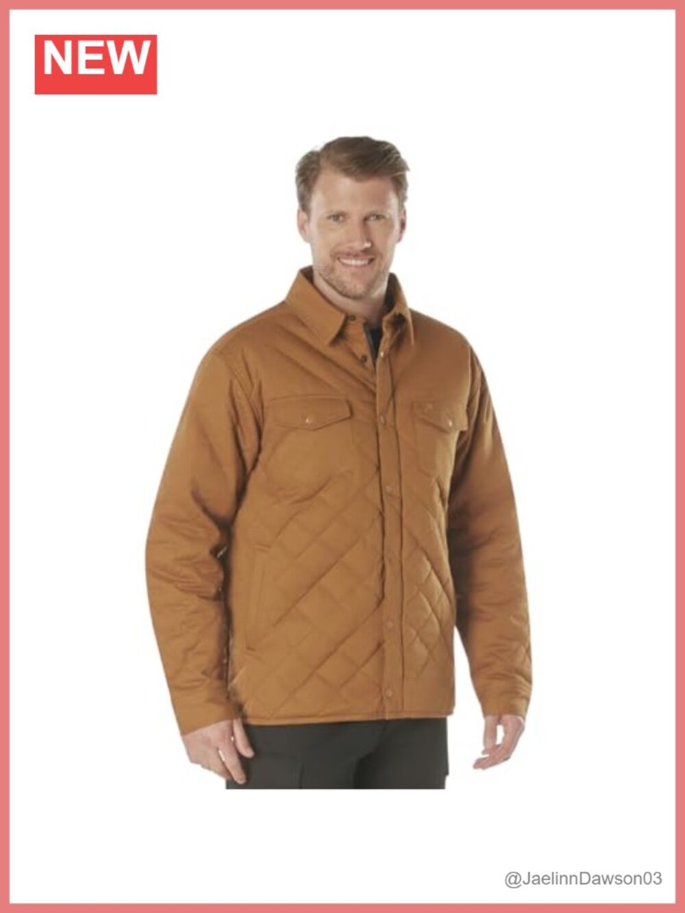 Diamond Quilted Cotton Jacket Flannel-Lined Military Outdoor